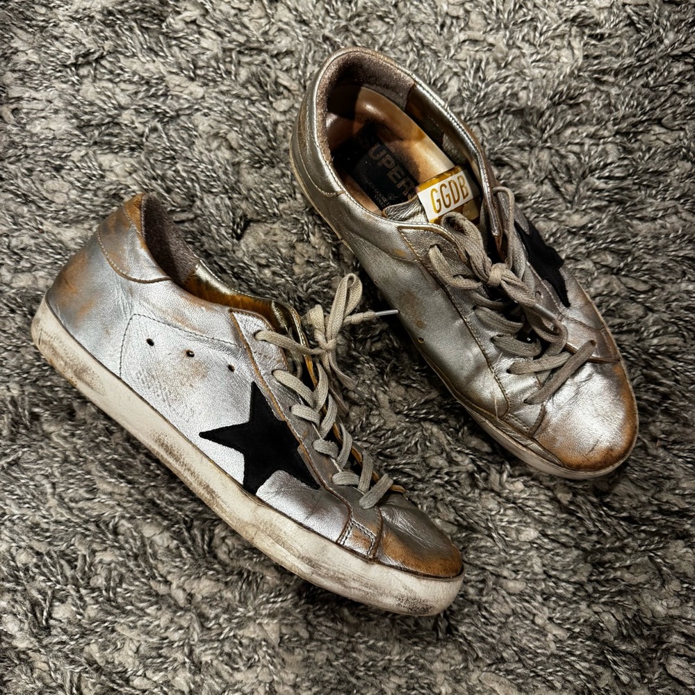 Golden Goose Metallic Superstar Sneakers